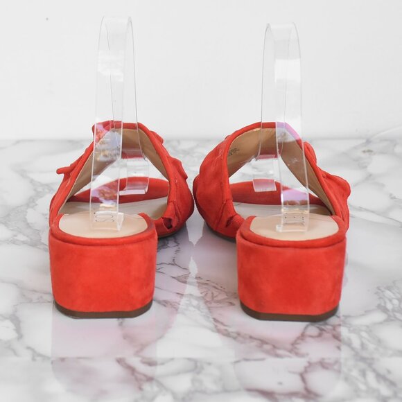 Sole Society So-Valentina Ruffle Flat Color Orange Coral Size 6 - Picture 4 of 6